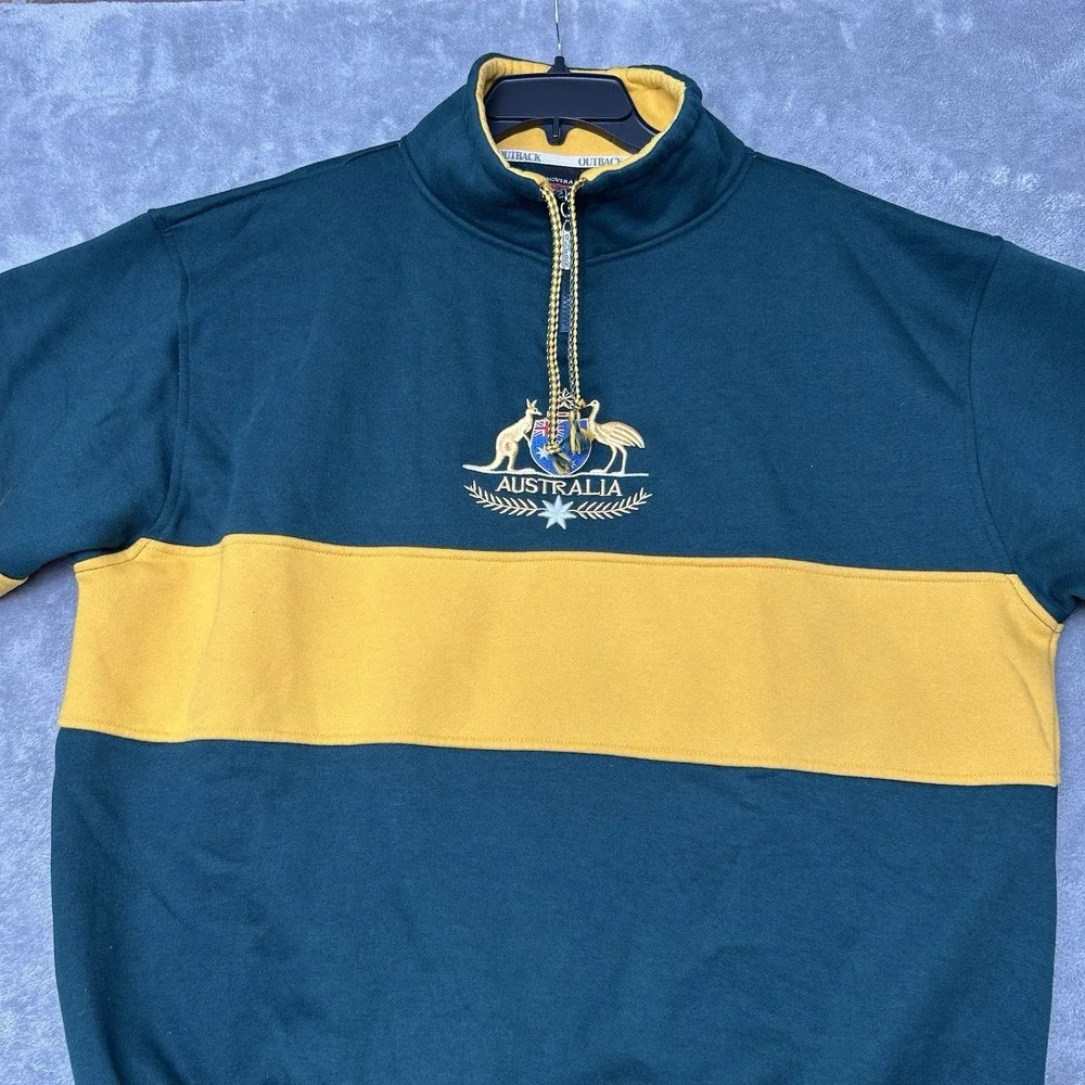 Australia Kangaroo Outback Rugby Longsleeve Jacket Jersey Top Mens size XL